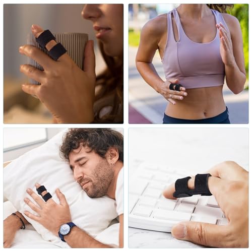 Universal Finger Splint Brace for Arthritis & Sprain Relief - 2 Pack