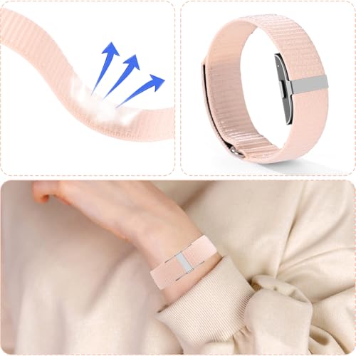 Adjustable Nylon Loop Replacement Strap for Hume Health Band - Apricot
