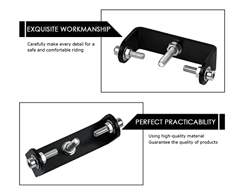 Bike Rear Rack Mount Adapter with Screws - Black