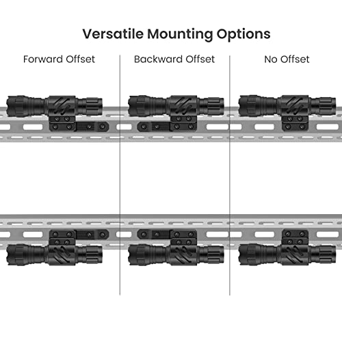 Feyachi FL14-MB Flashlight 1200 Lumen Matte Black LED Light with Flashlight Mount and Pressure Switch Included