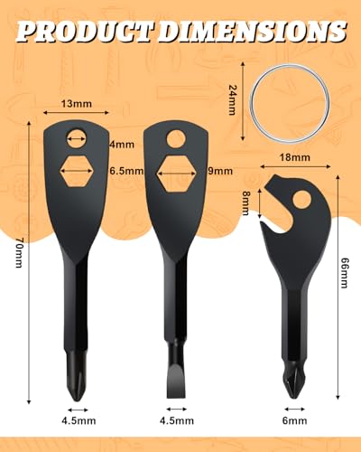 6-in-1 Multi-Tool Keychain Screwdriver - Portable Pocket Repair Kit