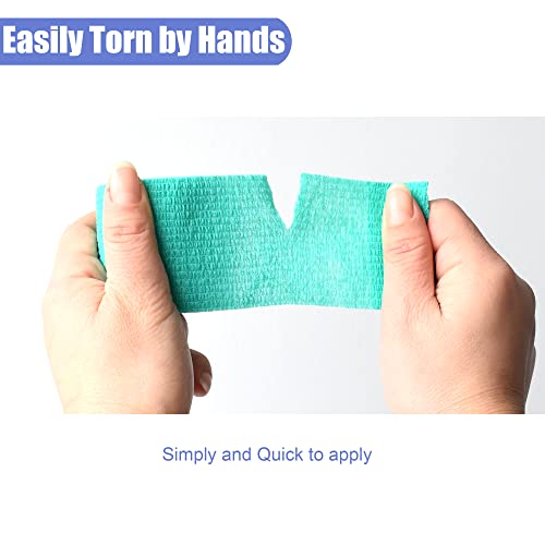 Self Adhesive Bandage Wrap - 2 Inch, 9 Pack, Middle Green