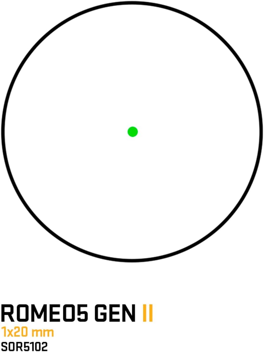 SIG SAUER Romeo5 Gen II 1x20mm Compact Waterproof Rifle Dot Sight - 12 Illumination Settings, Parallax-Free Design