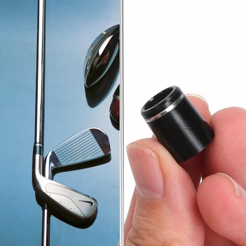 Black Golf Club Ferrules - 12 Pcs for 0.355'' Irons with Silver Ring
