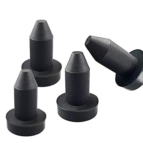 Kayak Drain Plugs - 4 Pack Neoprene Stoppers - Black