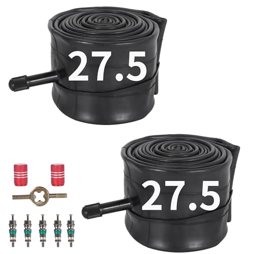 27.5 inch Fat Tire Inner Tubes 2-Pack, 32mm Schrader Valve for Electric/Mountain Bikes