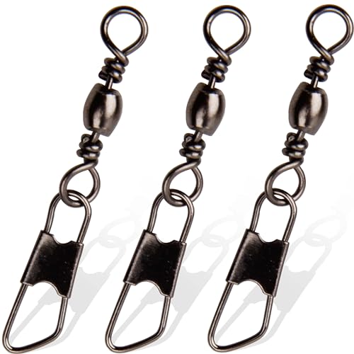 High Strength Fishing Swivels & Snaps - 60pcs Stainless Steel