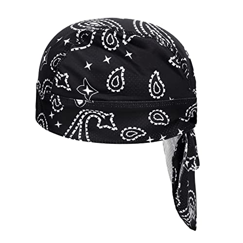 Quick Drying Cycling Cap Headband - Black & Print Style