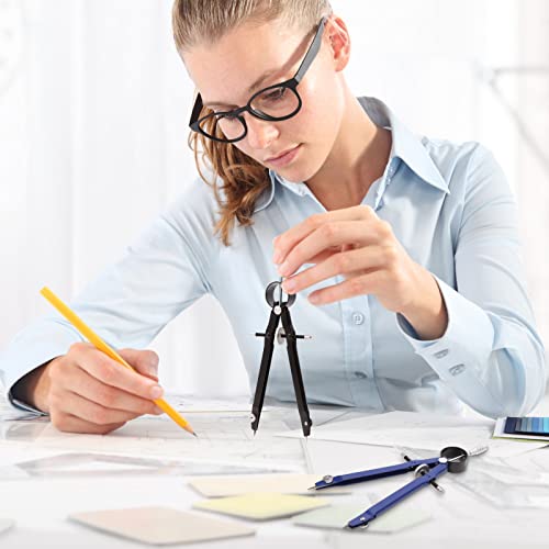 2-Piece Metal Geometry Compass Set - Professional Drafting & Drawing Tool