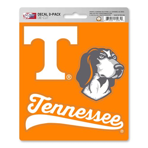 Tennessee Volunteers Die-Cut Vinyl Decal Set - 3 Pack, 5x7.5 Inch