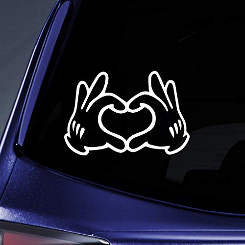 Heart Hands Vinyl Sticker Decal for Laptop, Car & Notebook - 5.5"