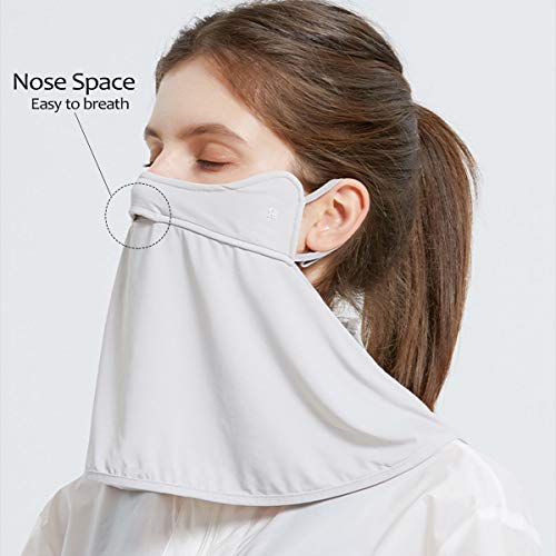Beige WRELS UPF 50+ Unisex Breathable Sun UV Face Cover Gaiter for Outdoor Summer Activities