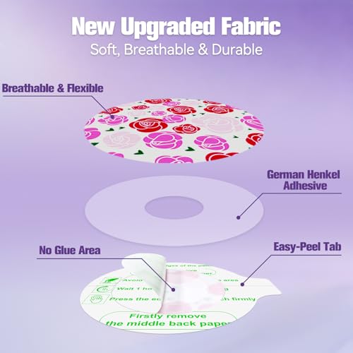 40-Pack Floral Waterproof Sensor Covers for Libre 2 Plus & Lingo CGM