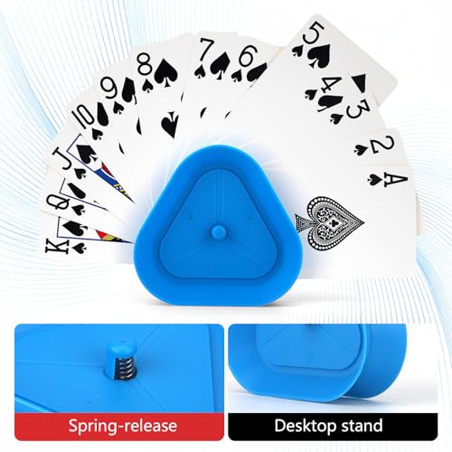 Triangle Card Holder for Playing Cards - 4-Pack, 4 Colors