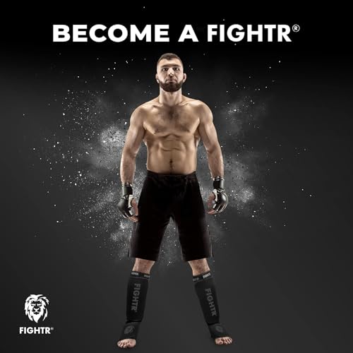 FIGHTR All Black MMA Boxing Headgear with Best Fit, Adjustable for Sparring & Martial Arts