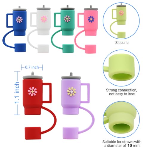 Silicone Straw Topper for Stanley Cup Tumbler - 10Pcs