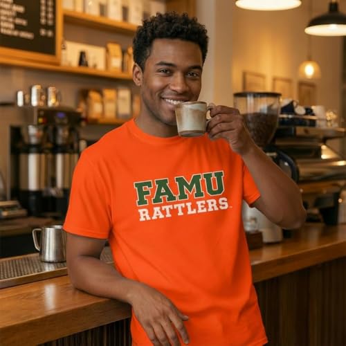 Florida A&M Rattlers Team Logo Tee - Unisex Orange Medium Shirt
