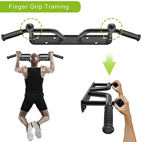 Heavy Duty Wall Mounted Pull Up Bar with Multi Handle Ball Grip