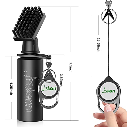 Golf Club Cleaner Brush and Groove Sharpener Tool with Water Bottle