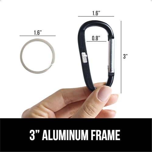 Heavy Duty Aluminum Carabiner Clip - 3 Inch, 170lbs Capacity