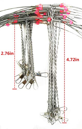 Hi-Low Fishing Leaders Rig Set - 10pcs 1 Arm 2.76in Saltwater