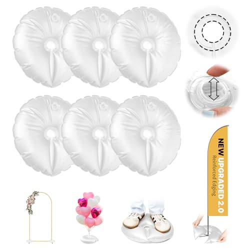 4 Pack Water Weights for Balloon Arch & Column Stands - Large Capacity, Quick Fill, Foldable - BUQ