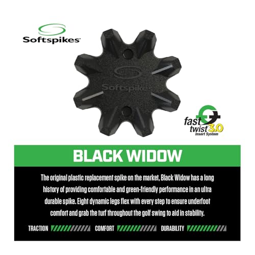 Black Widow Golf Cleats - Fast Twist 3.0 | 18 Count Pack