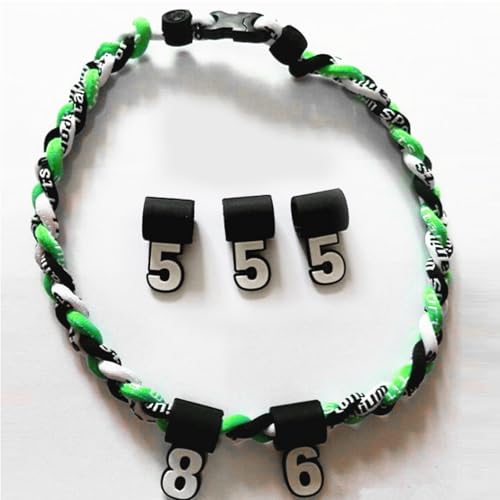 30pcs Silicone Number Pendants for Sports Jewelry