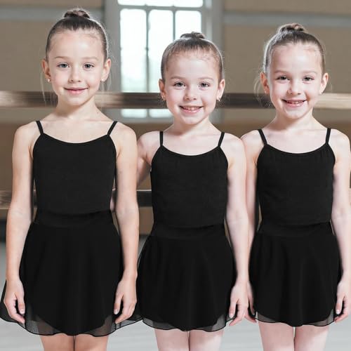 Girls Ballet Dance Skirt - Elastic Chiffon Wrap for 4-6 Years