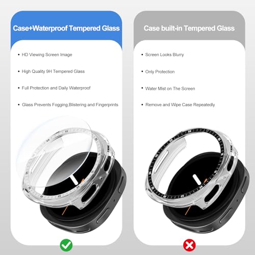 Galaxy Watch 8/9 40mm Case with Screen Protector - Silver