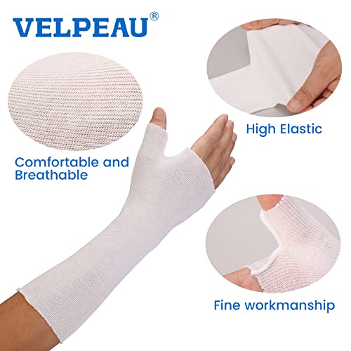 Velpeau 10 Pcs White Medium Hand Sock Liners for Splint & Cast Wraps