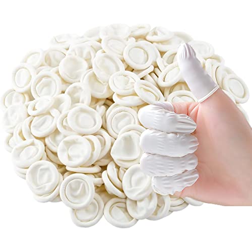 420 Pcs Disposable White Latex Finger Cots - Medium Size