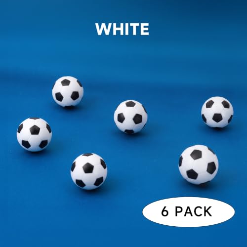 Foosball Table Replacement Balls - 6 Pack White, 36mm