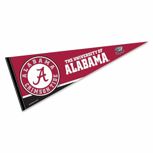 Full Size Alabama Crimson Tide Pennant Flag - 12x30 Inches