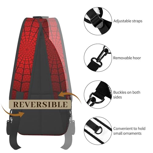 YOZIRIBO Spider Web Crossbody Sling Bag for Men Women Boys Girls Travel Hiking