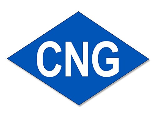CNG Logo Sticker - Blue Diamond Shaped Vinyl Decal (3x4 Inch)