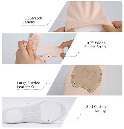 Daydance Cloud Soft 4-Way Elastic Women’s Ballet Shoes - Light Pink, Size 9