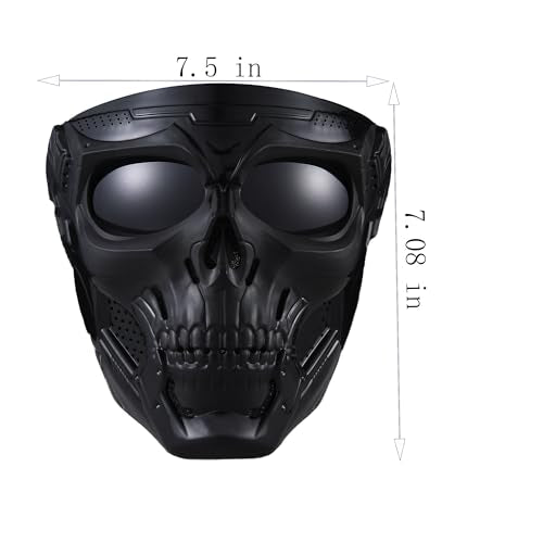 Skull Mask Full Face Tactical Mask - Black