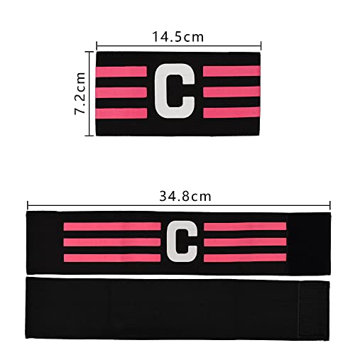 Adjustable Soccer Captain Armbands - 3 Pcs Black/Yellow/Blue