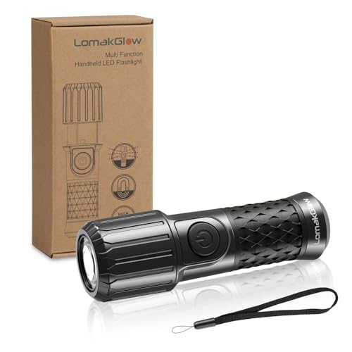 LED Hand-Powered Flashlight - Waterproof, Magnetic Base, 3 Modes