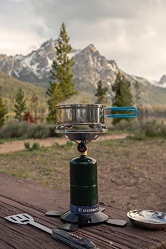 Stansport Propane Cylinder Base Replacement for Camping & Backpacking, Black