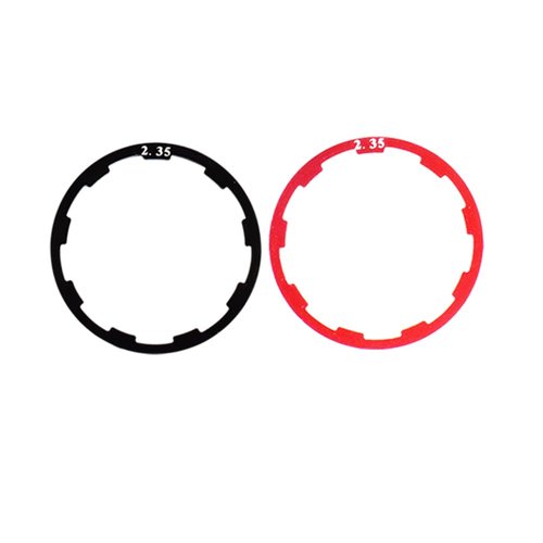 Yuauy 2 Sets of Bicycle Flywheel Washer Spacer Cassette Headset Gasket Hub Bottom Bracket Bike Cycling Flywheel Axle for MTB Road Bike 1mm 1.5mm 1.85mm 2mm 2.18mm 2.35mm 2.5mm Black + Red (14 pcs)