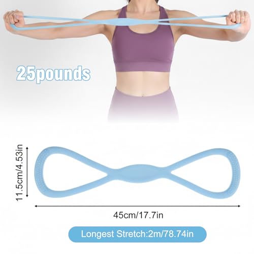 Figure 8 Resistance Bands with Handles - Blue for Full Body Workout