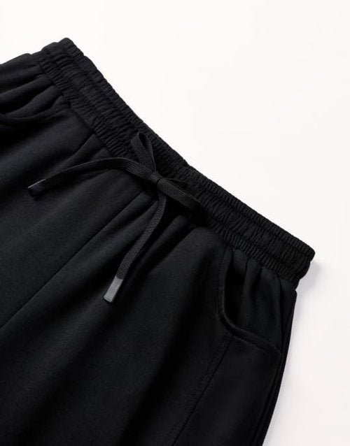 AIFARLD Mens Baggy Sweatpants Wide Leg Casual Sweat Pants with Pockets Elastic Waist Drawstring Relaxed Fit Black