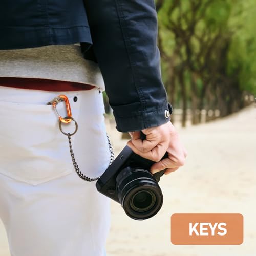 Lightweight 12KN Aluminium Carabiner Clips - Black 2PCS
