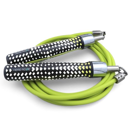 Weighted Jump Rope - 1/4LB Speed Skipping Rope for Fitness - Lemon, L (9'0")