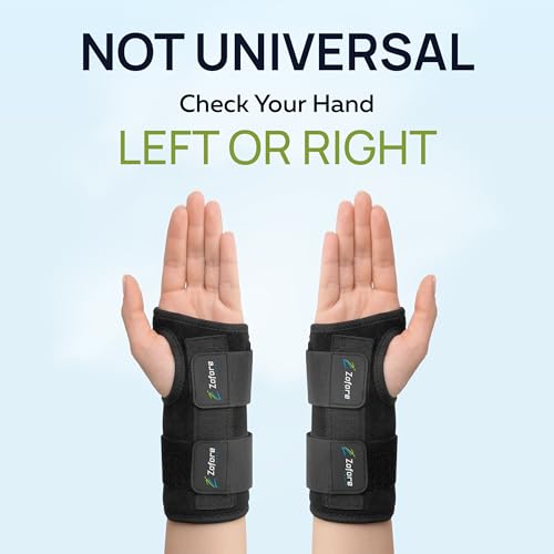 Carpal Tunnel Wrist Brace with Metal Splint for Pain Relief - L/XL