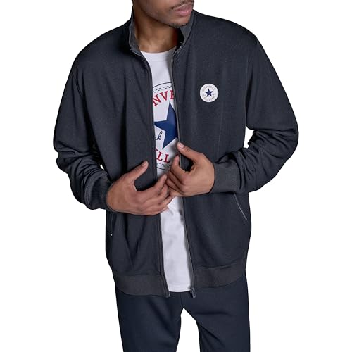 Converse Mens Black XX-Large Patch Track Jacket - Sports & Casual Outerwear