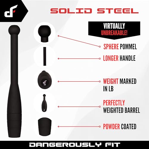 5lb-25lb Steel Club Bell - Strength Training & Full Body Workouts