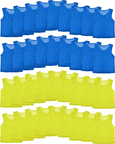 36 Pcs Youth Sports Scrimmage Jerseys for Soccer, Basketball, Football, Hockey